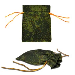 Подарочный мешок цвета хаки, малый (105х130мм) - фото 101659