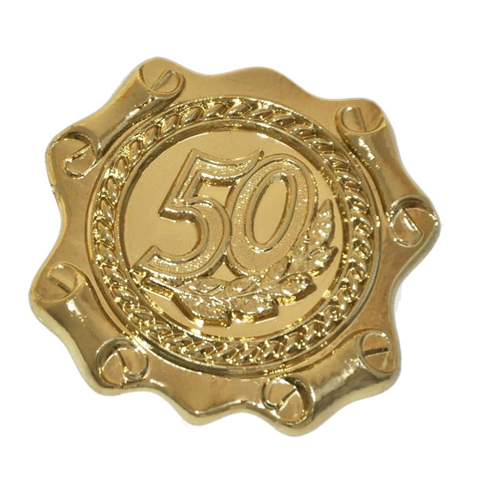 Декоративный юбилейная накладка "50 лет" ПДЛ01з - фото 106177